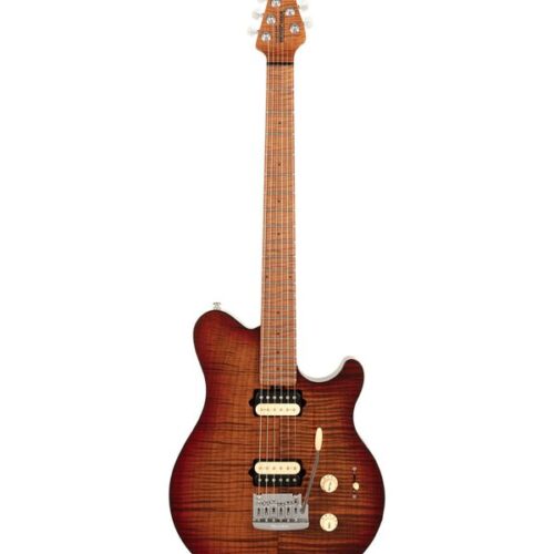 Music Man Axshht-Ramf-Rmm-0-C « Axis » Guitare Elec Roasted Amber Flame