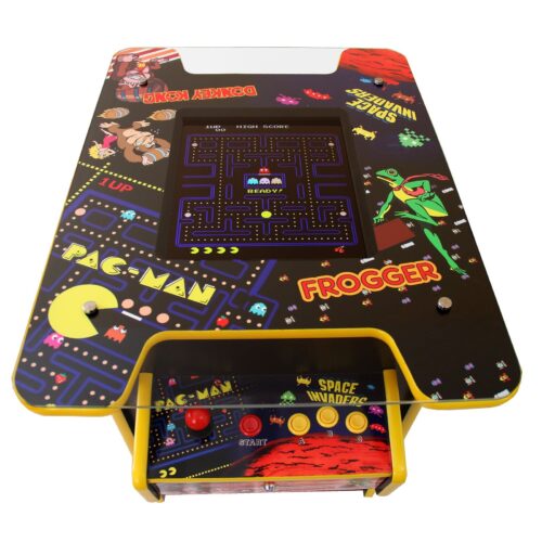 Table Cocktail Style Borne d’Arcade comprenant 60 Jeux Classiques, 64x73x93cm