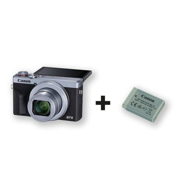 Compact pour Vlogging Canon PowerShot G7X Mark III Silver + 2éme batterie – Image 18