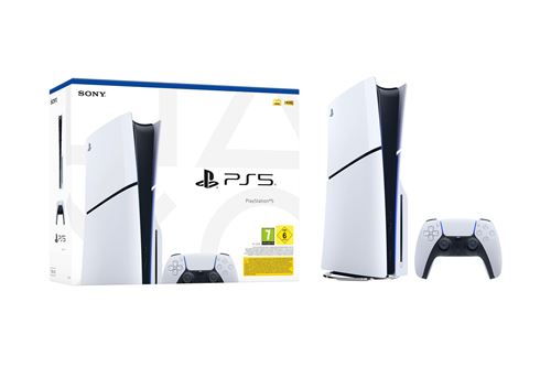 Console Sony PS5 Slim Edition Standard Blanc et Noir – Image 3