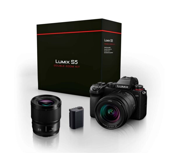 Appareil photo hybride Panasonic Pack Hybride Panasonic Lumix S5 + S 20-60mm f/3.5-5.6 + S 50mm f/1.8 + 2ème Batterie – Image 3